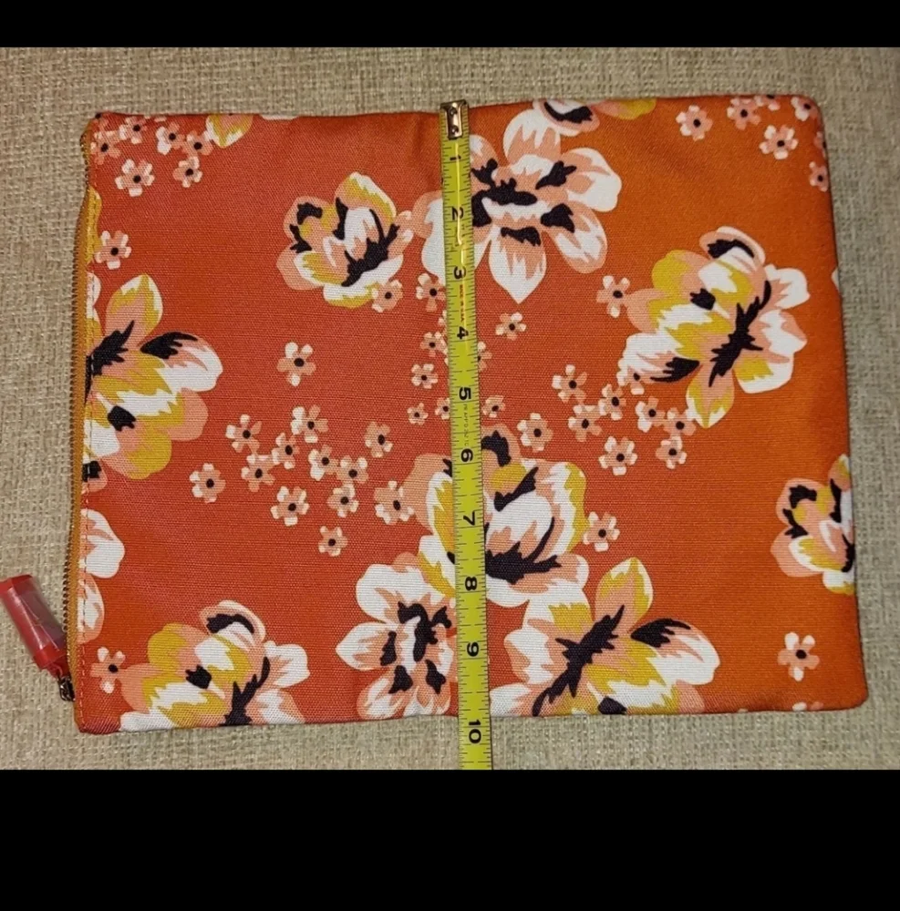NWOT Rachel Pally Anthropologie Zahara Vegan Clutch Orange Floral